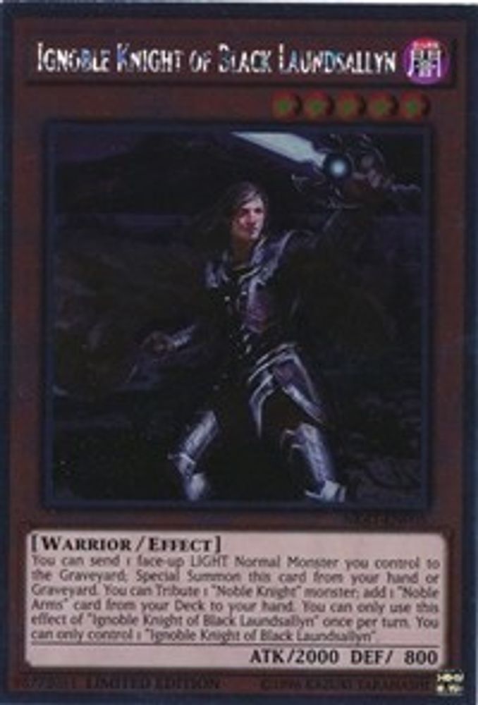 Ignoble Knight of Black Laundsallyn (NKRT-EN005) - Platinum Rare