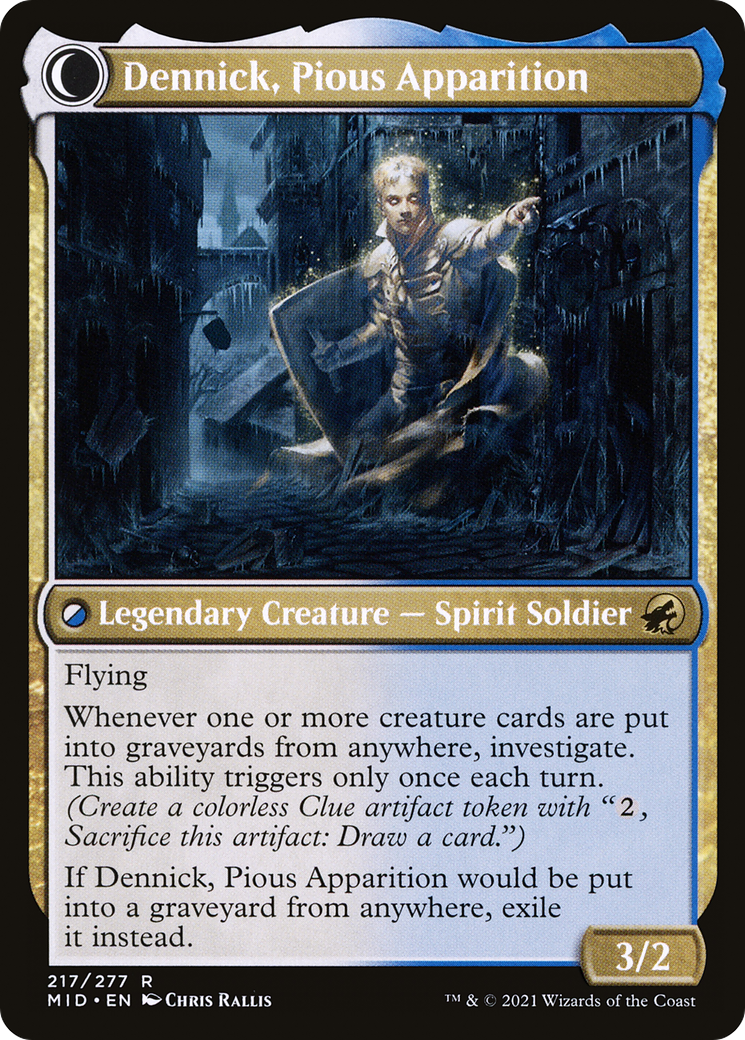 Dennick, Pious Apprentice // Dennick, Pious Apparition (LIST-MID-217) - The List: (Double Faced Transform)