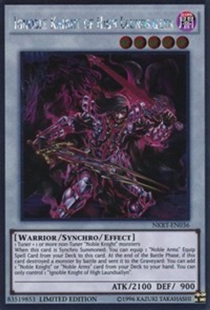 Ignoble Knight of High Laundsallyn (NKRT-EN036) - Platinum Rare