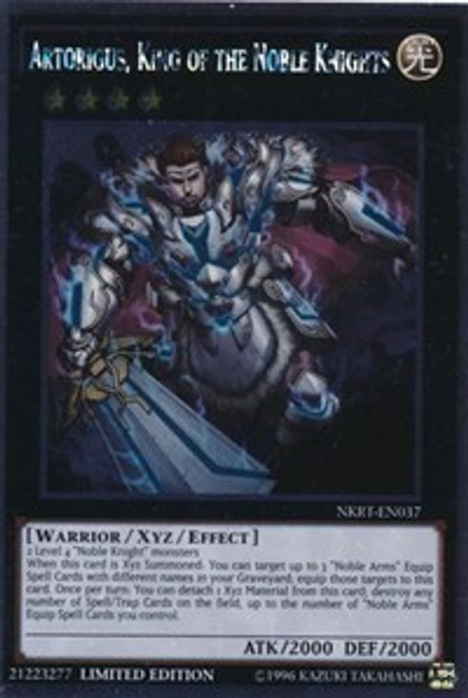Artorigus, King of the Noble Knights (NKRT-EN037) - Platinum Rare