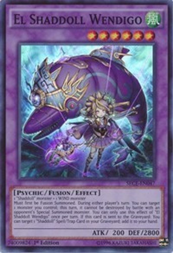 El Shaddoll Wendigo [SECE-EN047] Super Rare 