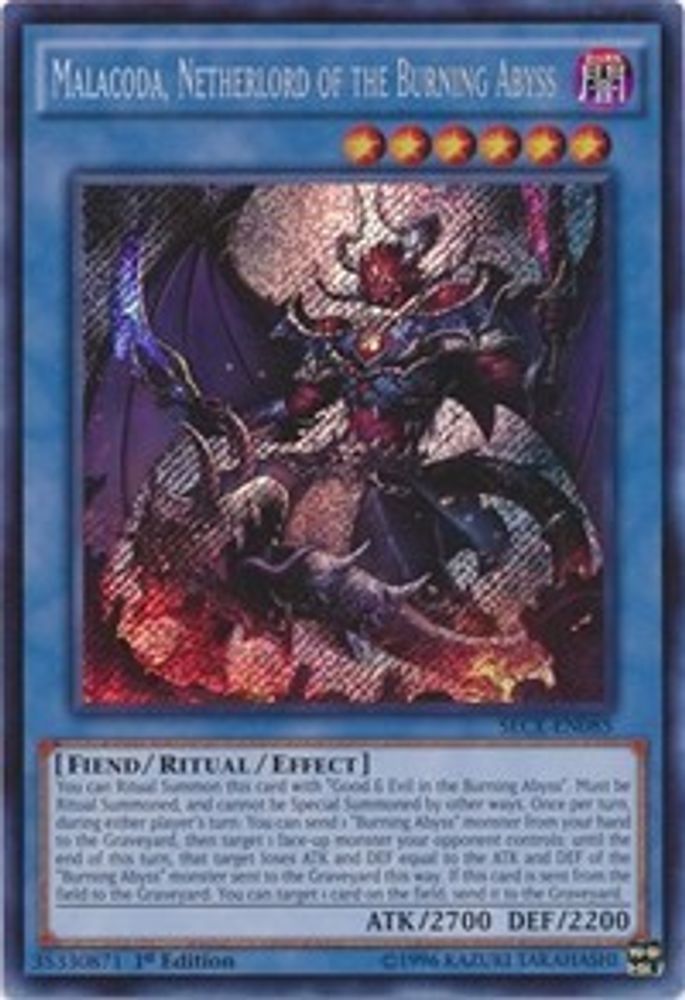 Malacoda, seigneur du Néant des Abysses ardents [SECE-EN085] Secret Rare 