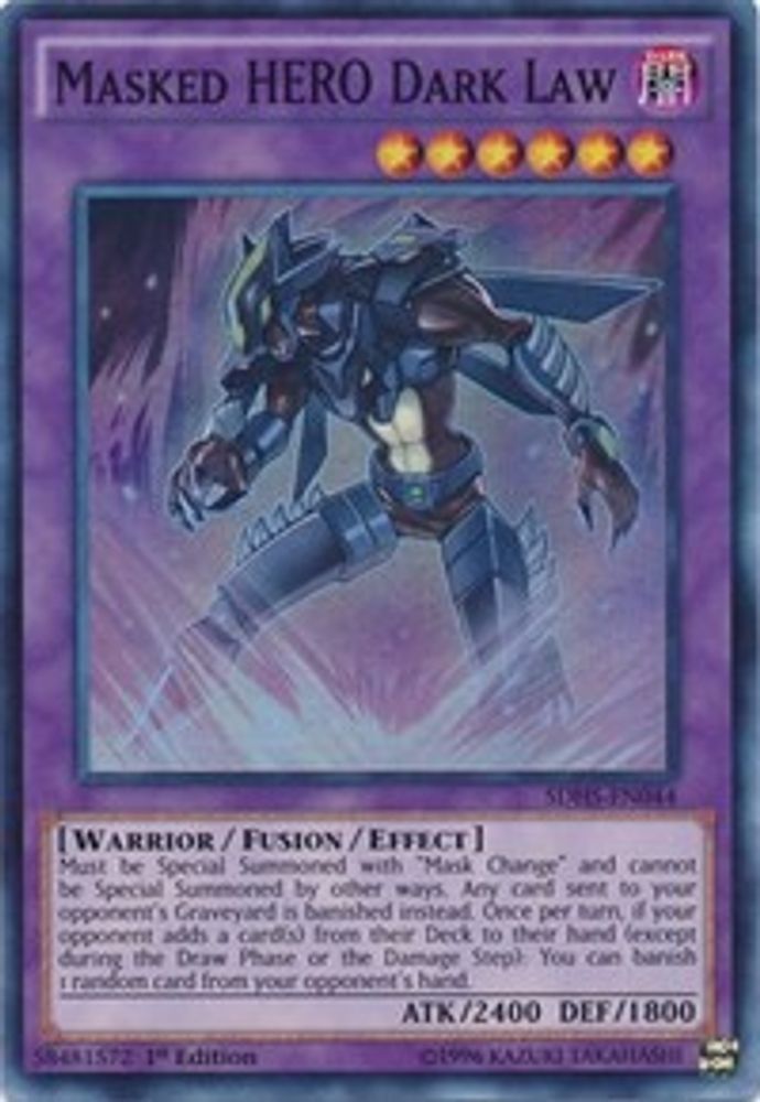Masked HERO Dark Law (SDHS-EN044) - Super Rare
