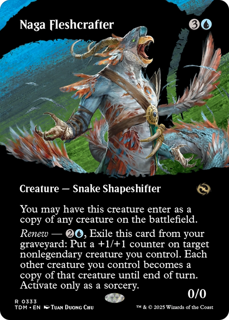 Naga Fleshcrafter (Borderless) (TDM-333) - Tarkir: Dragonstorm: (Showcase) (Borderless)