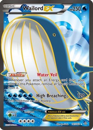 Wailord EX (147 Full Art) (147 Full Art) 147/160  - Holofoil - Ultra Rare