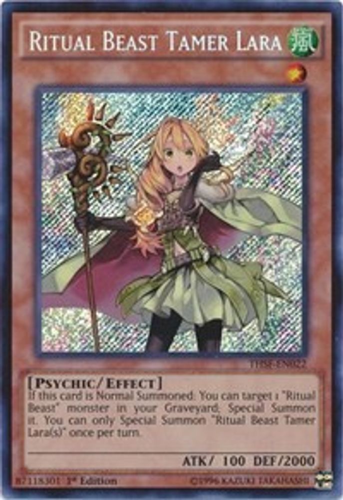 Ritual Beast Tamer Lara (THSF-EN022) - Secret Rare