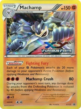 Machamp - XY13 (Prerelease) [Staff]  - Holofoil - Promo