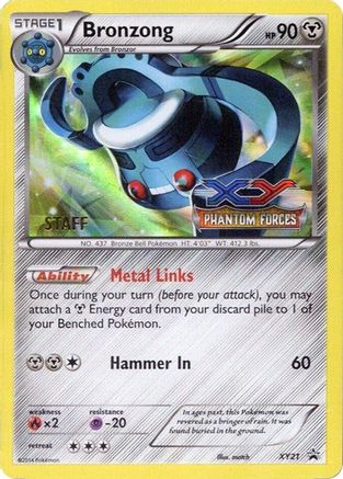 Bronzong - XY21 (Prerelease) [Staff]  - Holofoil - Promo