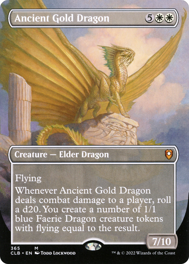 Dragon d'or ancien (art alternatif sans frontières) [Commander Legends : Battle for Baldur's Gate] 