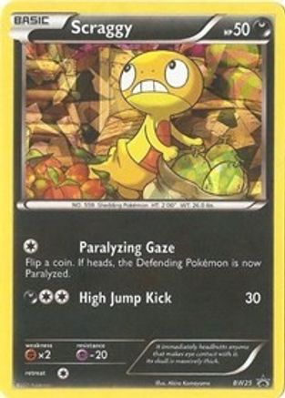 Scraggy - BW25 (Cracked Ice Holo)  - Holofoil - Promo