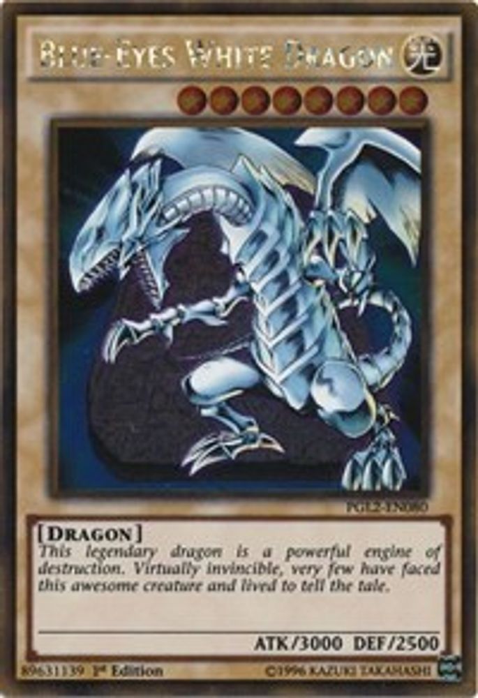 Dragon Blanc aux Yeux Bleus [PGL2-EN080] Or Rare 