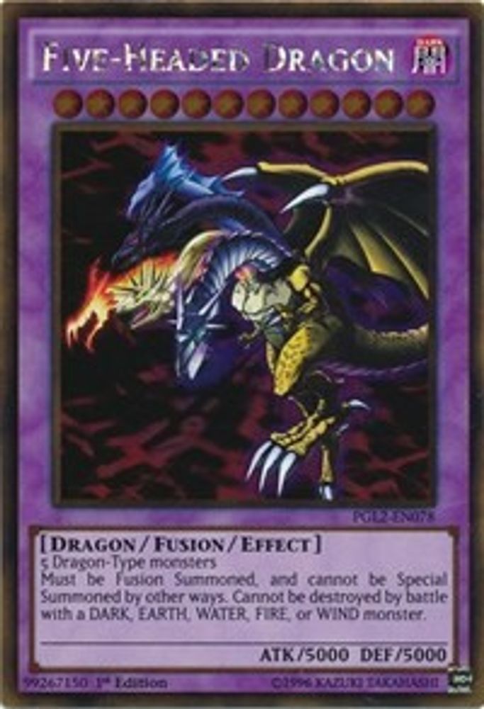 Dragon à cinq têtes [PGL2-EN078] Or Rare 
