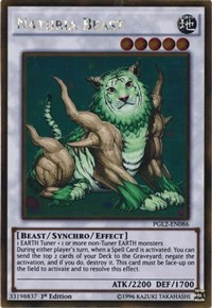 Naturia Beast (PGL2-EN086) - Gold Rare