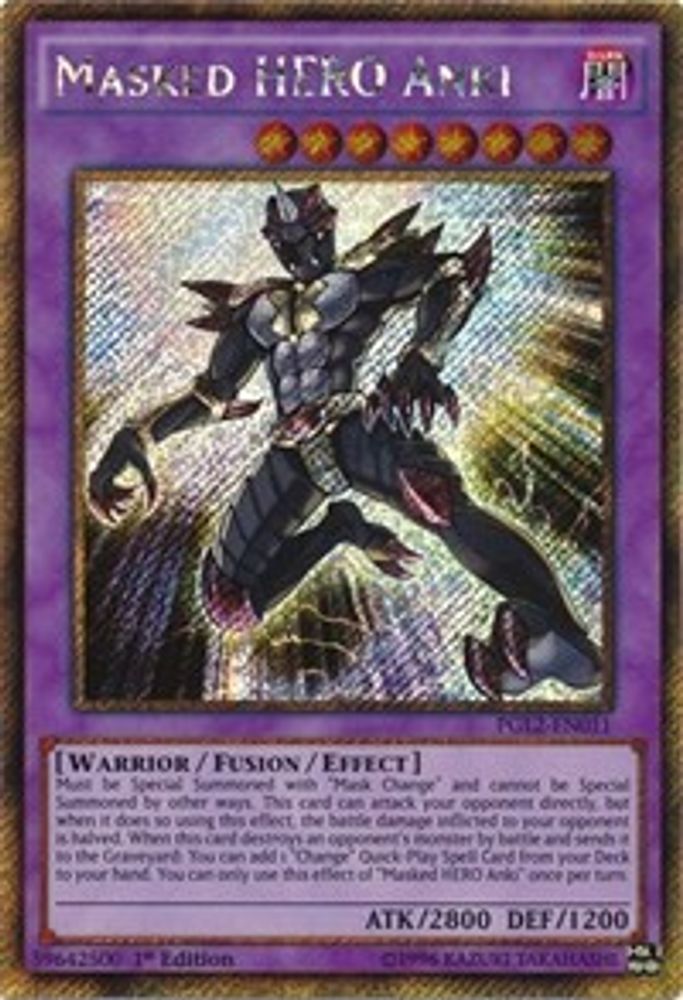 Masked HERO Anki (PGL2-EN011) - Gold Secret Rare