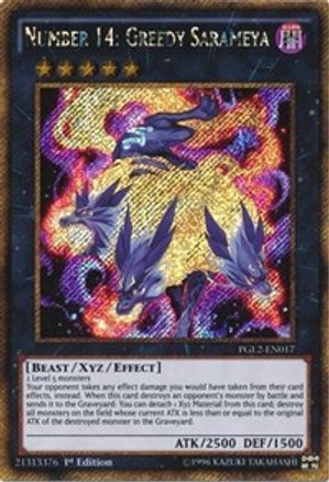 Number 14: Greedy Sarameya [PGL2-EN017] Gold Secret Rare