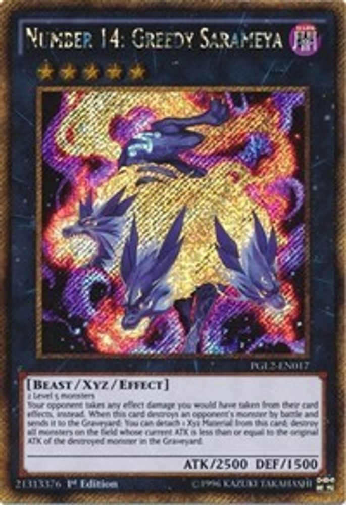 Number 14: Greedy Sarameya (PGL2-EN017) - Gold Secret Rare