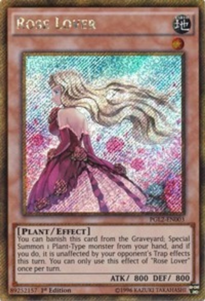 Rose Lover (PGL2-EN003) - Gold Secret Rare