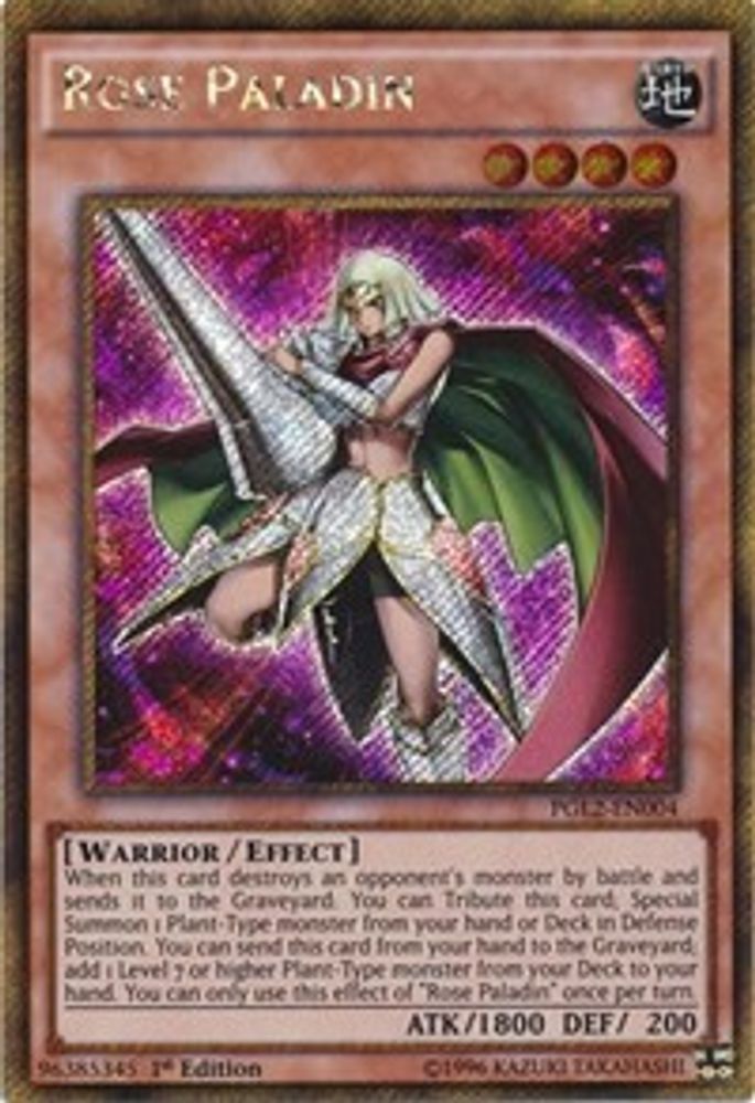 Rose Paladin (PGL2-EN004) - Gold Secret Rare