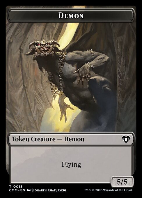 Indice // Jeton démon double face [Jetons Commander Masters] 