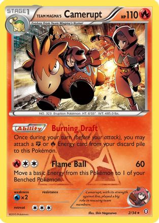 Team Magma's Camerupt 002  - Holofoil - Holo Rare