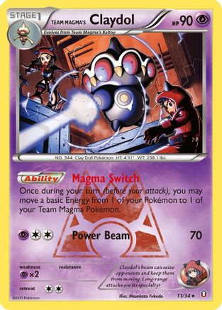 Team Magma's Claydol 011  - Holofoil - Holo Rare