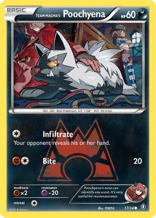 Team Magma's Poochyena 017  - Common