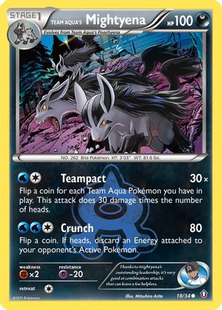 Team Aqua's Mightyena 018  - Common