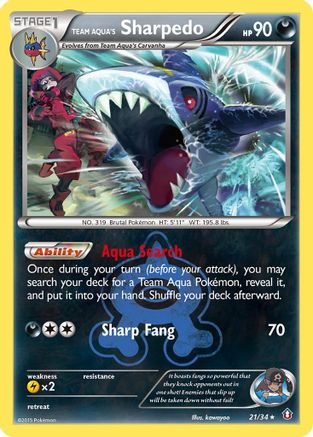Team Aqua's Sharpedo 021  - Holofoil - Holo Rare