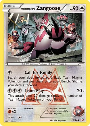 Team Magma's Zangoose 022  - Common