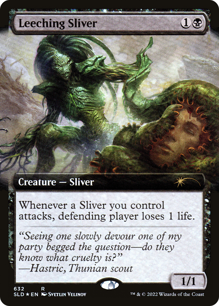 Leeching Sliver (Extended Art) [Promotions Secret Lair Drop] 