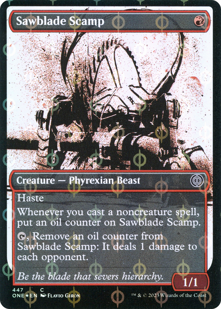Sawblade Scamp (Showcase Ichor Step-and-Compleat Foil) [Phyrexia : All Will Be One] 