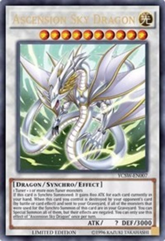 Ascension Sky Dragon (YCSW-EN007) - Super Rare