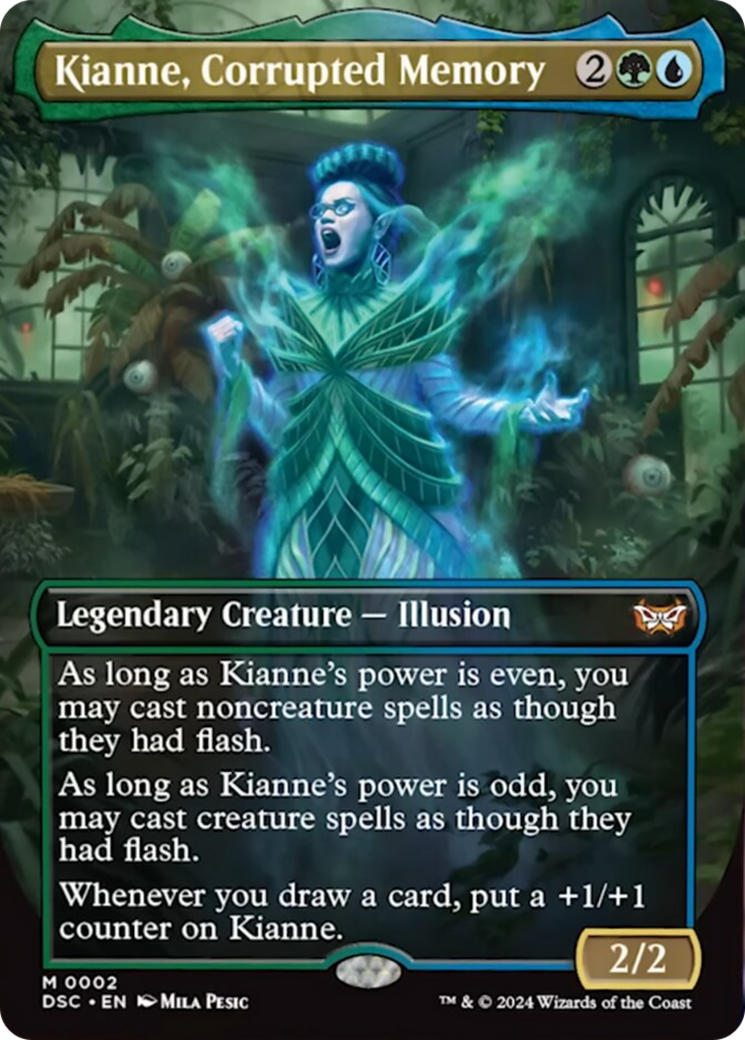 Kianne, Corrupted Memory (Borderless) (DSC-002) - Duskmourn: House of Horror Commander (Borderless)