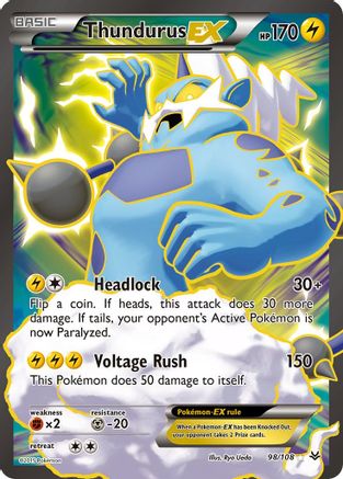 Thundurus EX (98 Full Art) (98 Full Art) 098/108  - Holofoil - Ultra Rare