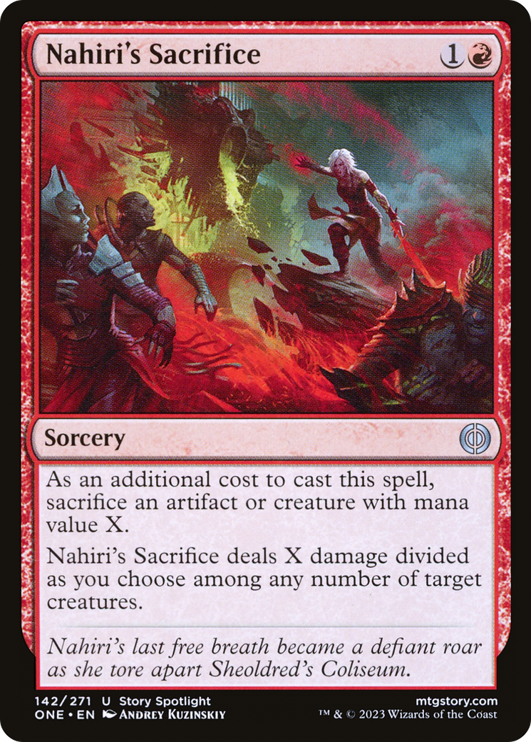 Le sacrifice de Nahiri [Phyrexia : Tous seront un] 