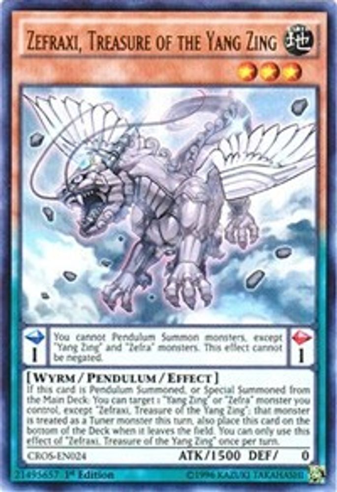 Zefraxi, Treasure of the Yang Zing (CROS-EN024) - Ultra Rare