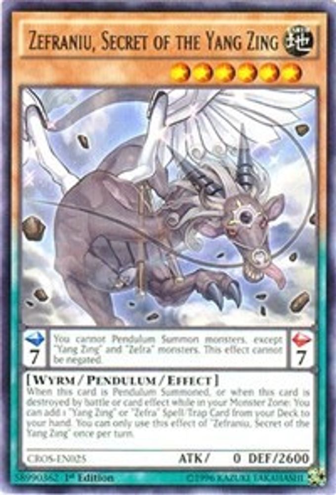 Zefraniu, Secret of the Yang Zing (CROS-EN025) - Rare
