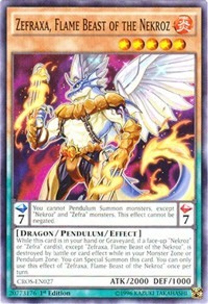 Zefraxa, Flame Beast of the Nekroz (CROS-EN027) - Common
