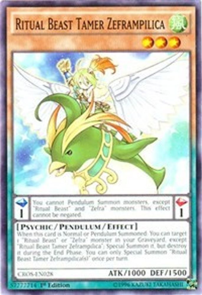 Ritual Beast Tamer Zeframpilica (CROS-EN028) - Common