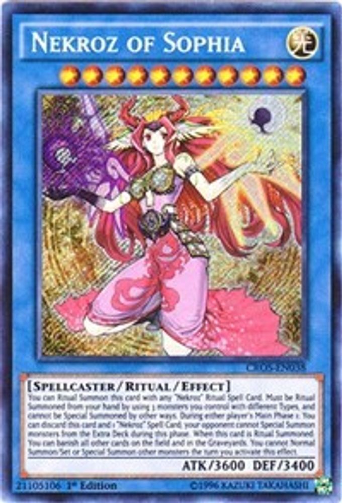 Nekroz of Sophia (CROS-EN038) - Secret Rare