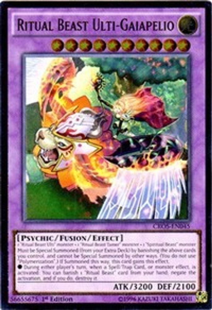 Ritual Beast Ulti-Gaiapelio (UTR) (CROS-EN045) - Ultimate Rare