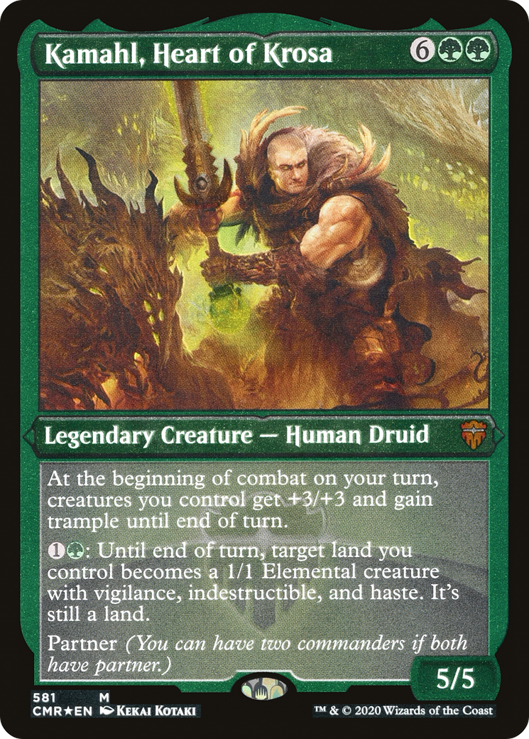 Kamahl, cœur de Krosa (gravé) [Commander Legends] 