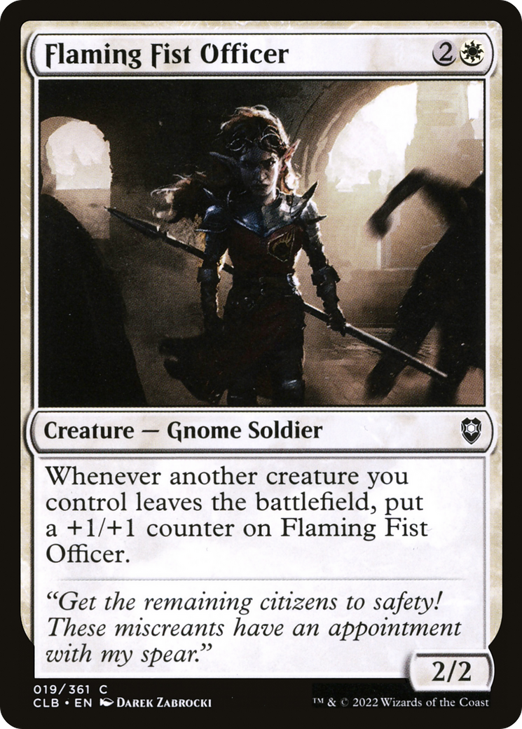 Officier du Poing Flamboyant [Commander Legends : Bataille de Baldur's Gate] 