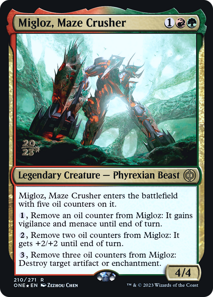 Migloz, Maze Crusher [Phyrexia : All Will Be One Promos Avant-première] 