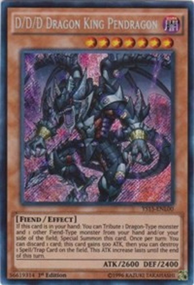 D/D/D Roi Dragon Pendragon [YS15-ENL00] Secret Rare 