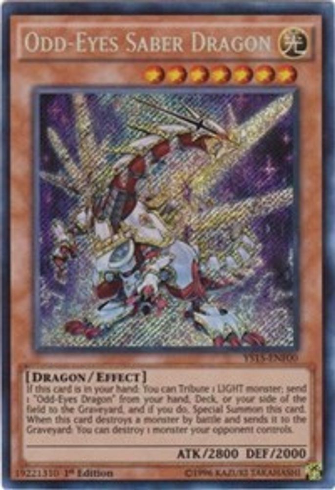 Odd-Eyes Saber Dragon (YS15-ENF00) - Secret Rare