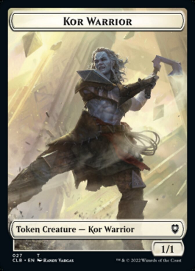 Kor Warrior // Shapeshifter (023) Jeton double face [Commander Legends : Battle for Baldur's Gate Tokens] 