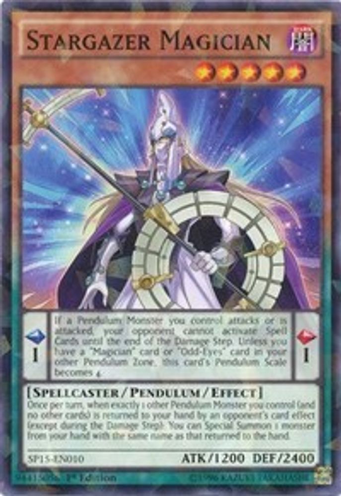 Stargazer Magician (Shatterfoil) (SP15-EN010) - Shatterfoil Rare