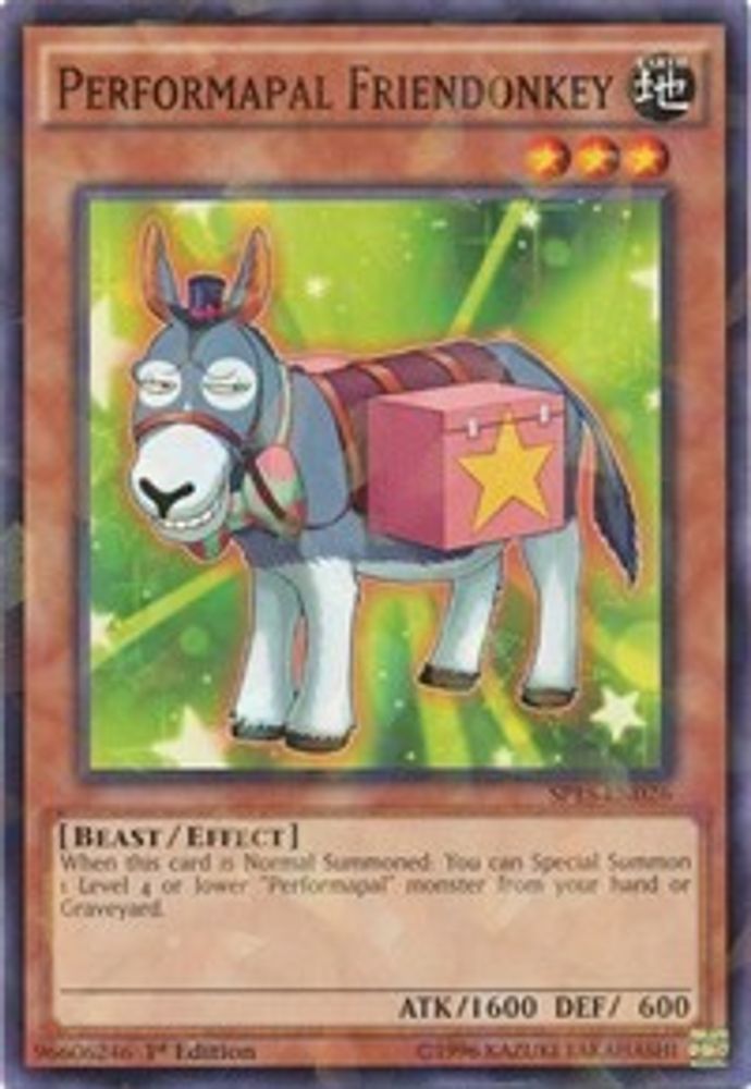 Performapal Friendonkey (Shatterfoil) (SP15-EN026) - Shatterfoil Rare
