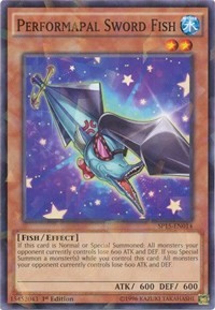 Performapal Sword Fish (Shatterfoil) (SP15-EN014) - Shatterfoil Rare